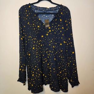 NWT - Torrid Star Blouse